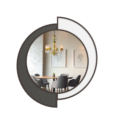 DecorGlance Yin Yang Wooden Mirror